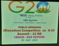 Elocution competition on G20-summit at Ags Sopore 